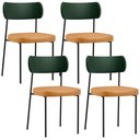 Ver imagem 1 de Kit 04 Cadeiras para Sala de Jantar Melina L02 Facto Verde Musgo Couríssimo Whisky - Lyam Decor