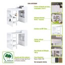 Ver mais imagens de Cama Alta Multifuncional Solteiro Infantil/Juvenil com Estante E Escrivaninha 80 Amsterdam