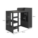 Ver imagem 4 de Cama Alta Multifuncional Solteiro Infantil/Juvenil com Estante E Escrivaninha 80 Amsterdam