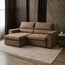 Ver imagem 1 de Sofá Retrátil Reclinável Mônaco 2,10 Metros Bouclê