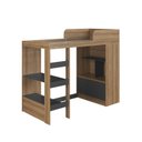 Ver imagem 3 de Cama Alta Multifuncional Solteiro Infantil/Juvenil com Estante E Escrivaninha 80 Amsterdam
