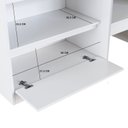 Ver imagem 6 de Cama Alta Solteiro Infantil/Juvenil com Portas 80 Ilha Bela Branco