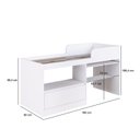 Ver imagem 4 de Cama Alta Multifuncional Solteiro Infantil/Juvenil com Estação De Trabalho 80 Jacarta