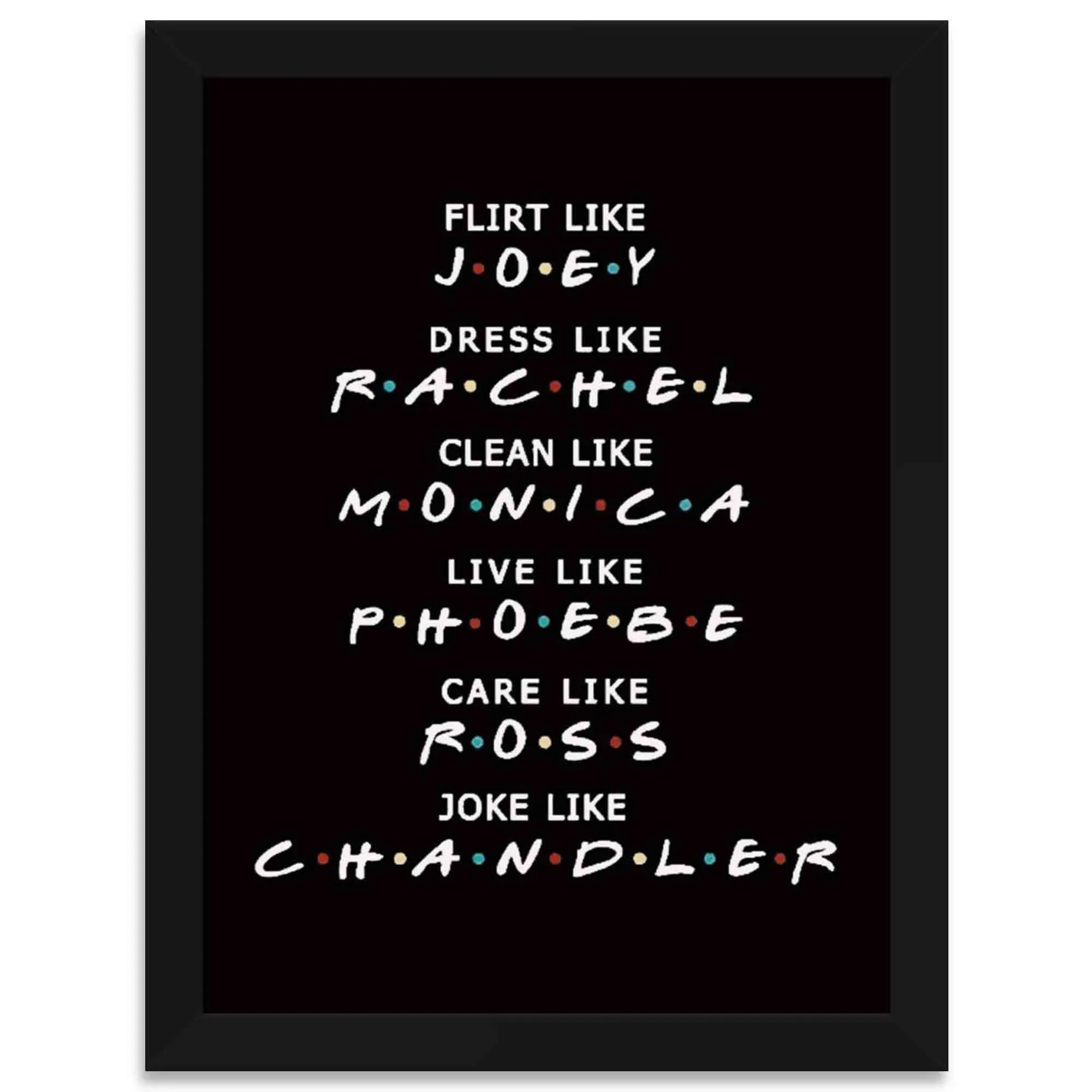 Quadro Decorativo Friends Nomes Personagens - 1