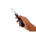 Ver imagem 3 de Kit 2 Estilete 18x100mm de Metal e Plástico Largo Com Reservatório Para Lâminas Trava de Segurança +