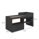 Ver imagem 4 de Cama Alta Multifuncional Solteiro Infantil/Juvenil com Estação De Trabalho 80 Jacarta