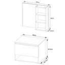 Ver imagem 4 de Kit Gabinete e Espelheira de Banheiro 60 Cm Valente Branco
