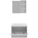Ver imagem 3 de Kit Gabinete e Espelheira de Banheiro 60 Cm Valente Branco