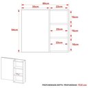 Ver imagem 5 de Kit Gabinete e Espelheira de Banheiro 60 Cm Valente Branco