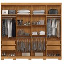 Ver imagem 2 de Guarda Roupa Casal Master New 8 Portas e 4 Gavetas com Pés Cinamomo Areia - Santos Andirá
