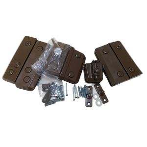 Kit 08 Porta Dupla Pivotante Giro de Vidro na Cor Marrom