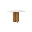 Ver imagem 2 de Mesa de Jantar 4 Lugares 120cm Tampo MDF e Vidro Canto Arredondado Lana