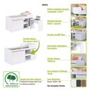 Ver mais imagens de Cama Alta Multifuncional Solteiro Infantil/Juvenil com Estação de Trabalho 80 Jamaica Marrom/Mel