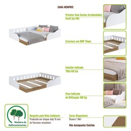 Cama Casal Montessoriana Infantil 140 Memphis - 6