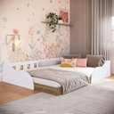 Ver imagem 1 de Cama Casal Montessoriana Infantil 140 Memphis Branco