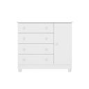 Ver imagem 2 de Cômoda Sapateira Infantil 4 Gavetas 1 Porta Doce Sonho Mdf: Branco