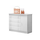 Ver imagem 3 de Cômoda Sapateira Infantil 4 Gavetas 1 Porta Doce Sonho Mdf: Branco