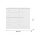 Ver imagem 5 de Cômoda Sapateira Infantil 4 Gavetas 1 Porta Doce Sonho Mdf: Branco