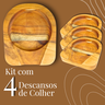 Descanso de Talher para Mesa Kit com 4 de Madeira - 5