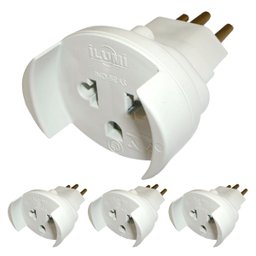 Kit 4 Pino Adaptador para Tomada 3 Pino Bipolar 10a 250v Cor:branco - 1