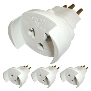 Kit 4 Pino Adaptador para Tomada 3 Pino Bipolar 10a 250v Cor:branco