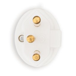 Kit 4 Pino Adaptador para Tomada 3 Pino Bipolar 10a 250v Cor:branco - 4