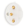 Kit 4 Pino Adaptador para Tomada 3 Pino Bipolar 10a 250v Cor:branco - 4