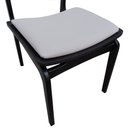 Ver imagem 2 de Kit 2 Cadeiras Apollo Madeira Maciça Encosto Telinha Assento Anatômico - Preto Estofado Linho Bege