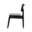 Ver imagem 5 de Kit 2 Cadeiras Apollo Madeira Maciça Encosto Telinha Assento Anatômico - Preto Estofado Linho Bege