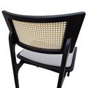 Ver imagem 6 de Kit 2 Cadeiras Apollo Madeira Maciça Encosto Telinha Assento Anatômico - Preto Estofado Linho Bege