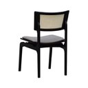 Ver imagem 7 de Kit 2 Cadeiras Apollo Madeira Maciça Encosto Telinha Assento Anatômico - Preto Estofado Linho Bege