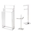 Ver imagem 1 de Kit de Acessórios com 3 Peças em Aço Inox Polido Linha Larissa com Toalheiro de Piso Triplo