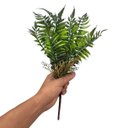 Ver imagem 4 de Kit 18 Folhagem Ruscus Artificial 35cm | Mini Buquês Decorativos com Aparência Natural