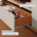 Ver imagem 5 de Rack para TV até 75 Polegadas MDF 237cm Pés em Madeira Maciça Laqueado Piazza New - Mavaular Natural