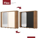 Ver imagem 5 de Guarda Roupa Casal Solaro Cantos Arredondados com Ripado 2 Portas Deslizantes 6 Gavetas com Usinagem