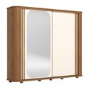 Ver imagem 2 de Guarda Roupa Casal Solaro Cantos Arredondados com Ripado 2 Portas Deslizantes 6 Gavetas com Usinagem