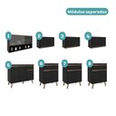 Ver imagem 4 de Armário de Cozinha Completa Atlanta Walk com Vidro Carraro Preto Touch