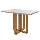 Ver imagem 5 de Conjunto Sala de Jantar 4 Lugares Retangular Tampo Vidro/MDF Mesa Tessera Cadeiras Pés Madeira Jade