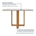 Ver imagem 7 de Conjunto Sala de Jantar 4 Lugares Retangular Tampo Vidro/MDF Mesa Tessera Cadeiras Pés Madeira Jade
