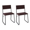 Ver imagem 1 de Kit 2 Cadeiras de Jantar Angra Estofadas para Mesa Sala Cozinha Conforto e Decor - Marrom