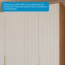 Ver imagem 6 de Guarda-Roupa Casal 6 Portas com Pés 242,5cm 100% MDF Vittoria Espresso Móveis Bege/Cinamomo/Off White