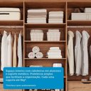 Ver mais imagens de Guarda-Roupa Casal 6 Portas com Pés e Vidro Reflecta 242,5cm 100% MDF Vittoria Espresso Móveis Bege/Cinamomo/Off White