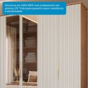 Ver imagem 6 de Guarda-Roupa Casal 6 Portas com Pés e Vidro Reflecta 242,5cm 100% MDF Vittoria Espresso Móveis Bege/Cinamomo/Off White