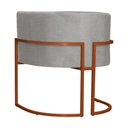 Ver imagem 5 de Kit 2 Poltrona Decorativa Luana Linho Bege Base Bronze -fm