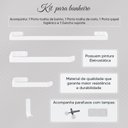 Ver imagem 2 de Jogo 4 Acessórios para Banheiro em Metal com Toalheiro Banho Rosto Gancho e Papeleira Home - Branco
