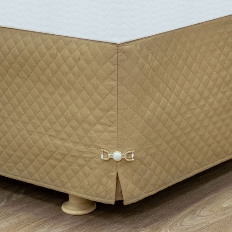 Saia Box Casal Matelada Com Pingente:Cáqui