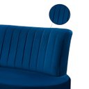 Ver imagem 3 de Sofá Pequeno para Escritório e Recepção Quanat Veludo Azul Marinho