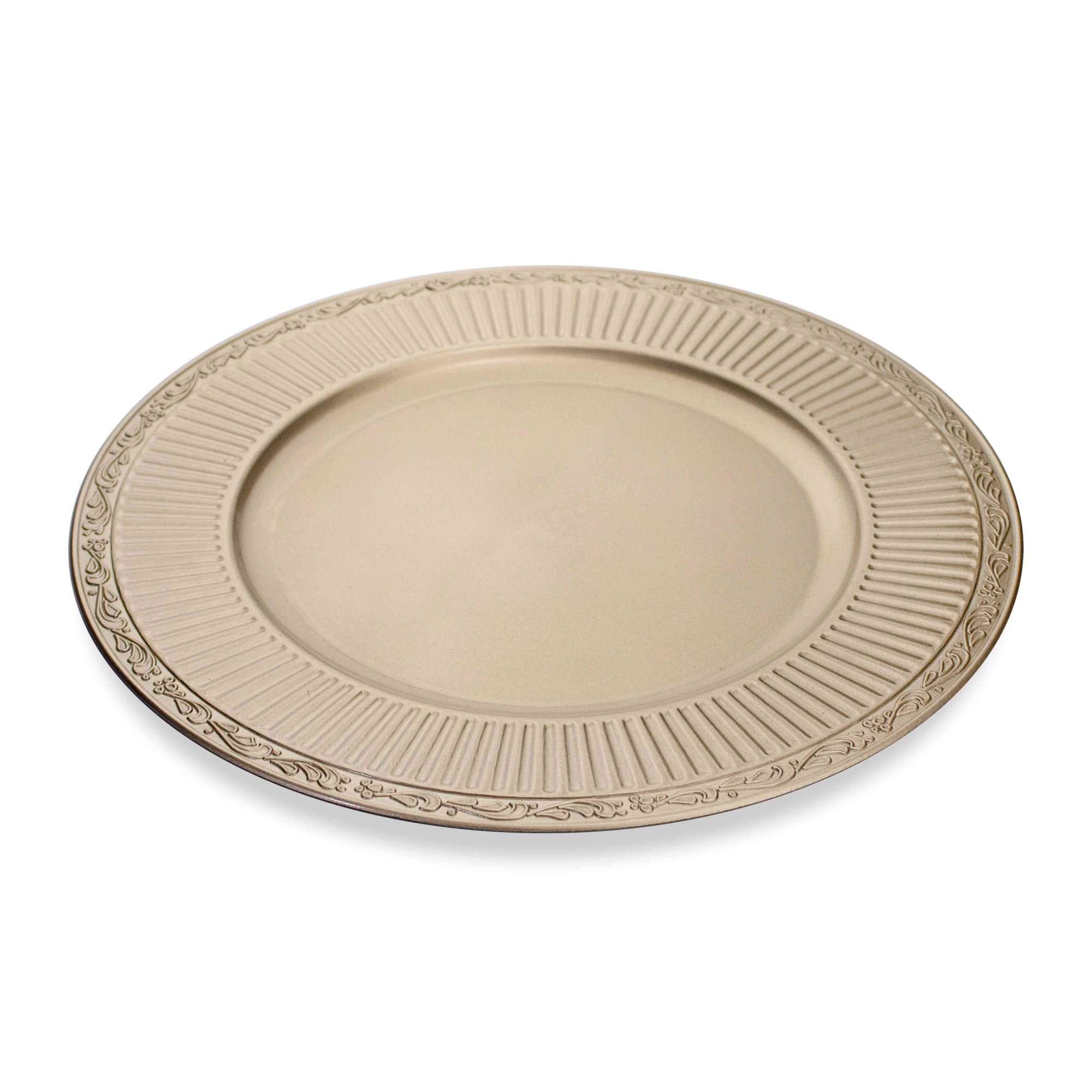 Sousplat Redondo Decorativo Natalino Champanhe 33 Cm - Indo Decorar - 3