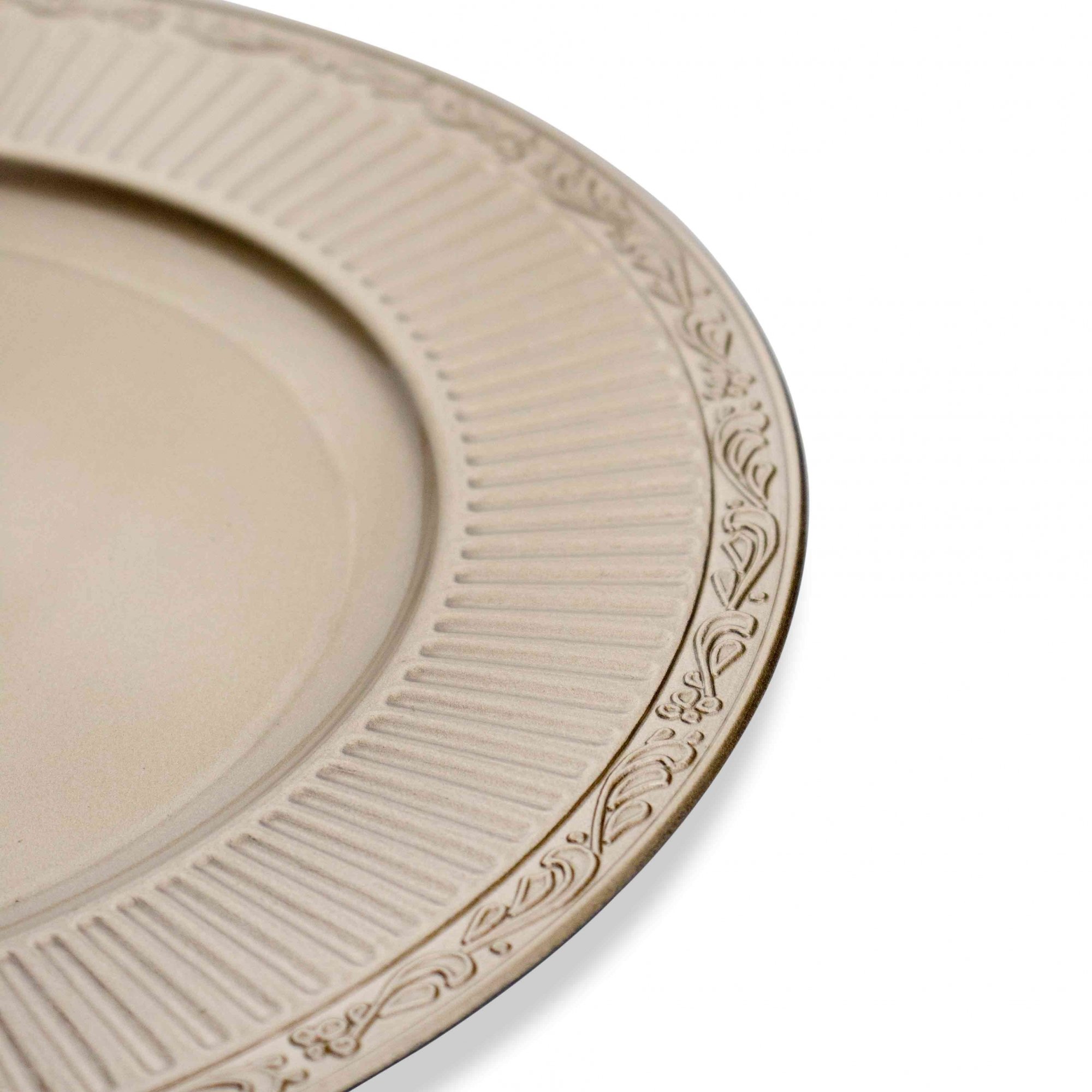 Sousplat Redondo Decorativo Natalino Champanhe 33 Cm - Indo Decorar - 4