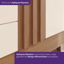 Ver imagem 6 de Guarda Roupa Master 4 Portas 3 Gavetas com Pés em ABS Marrom/Nature/Off White